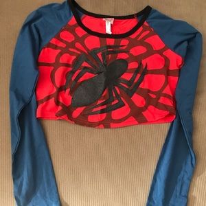 Women’s spiders-girl cropped top